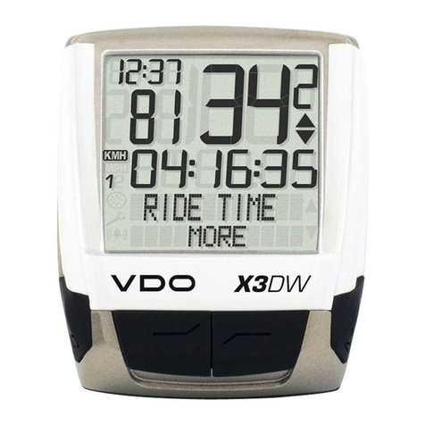 VDO Cyclecomputing x3dw instruction manual