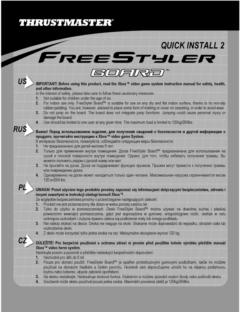 Thrustmaster FreeStyler Board Instructions for use