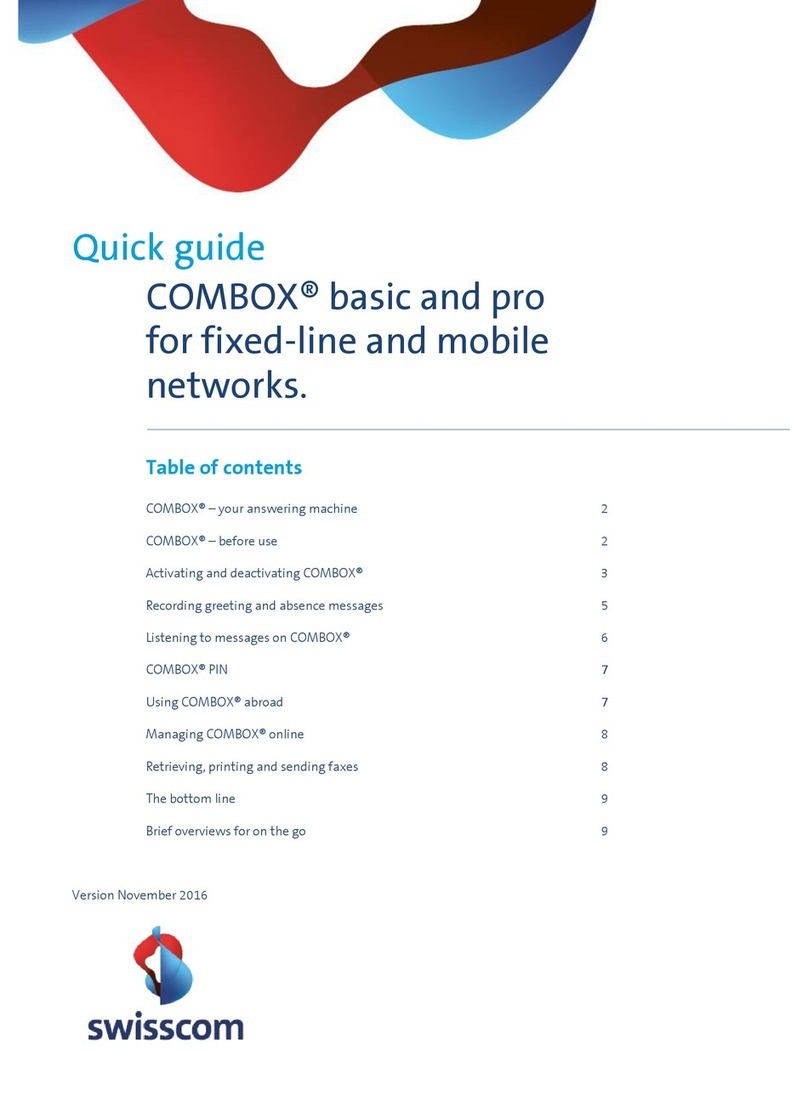 Swisscom combox basic User manual Swisscom combox basic User manual