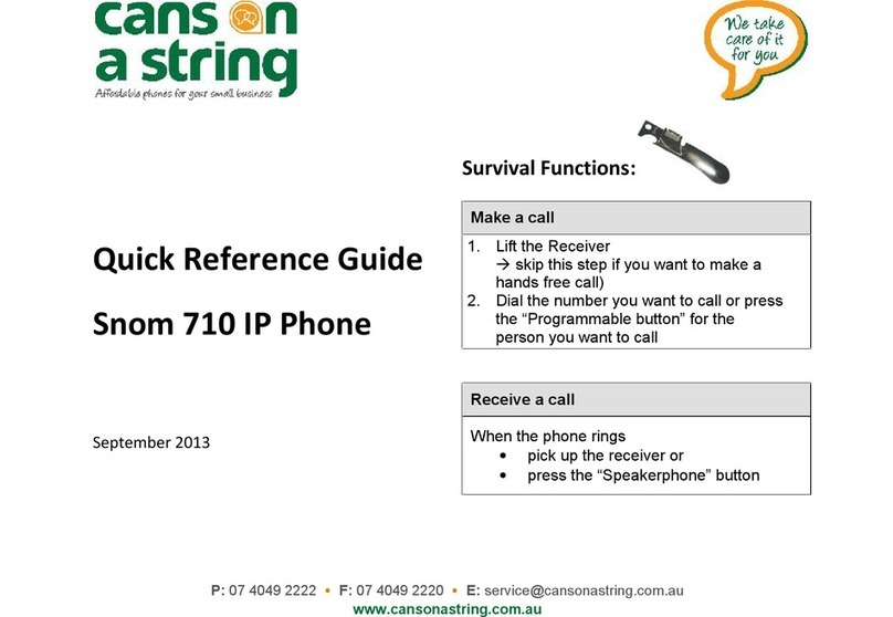 Snom 710 User manual