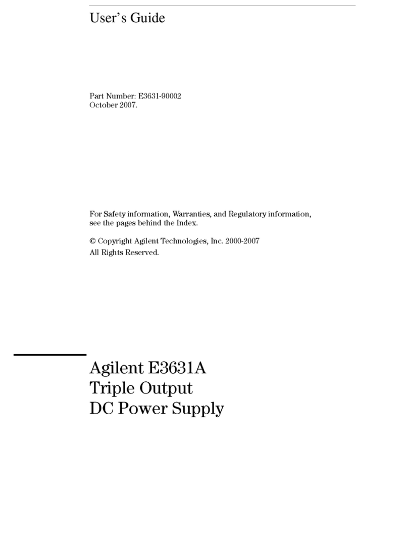 Agilent Technologies E3631A User manual