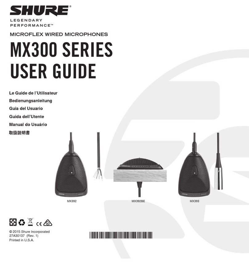 Shure Microflex MX392 User manual