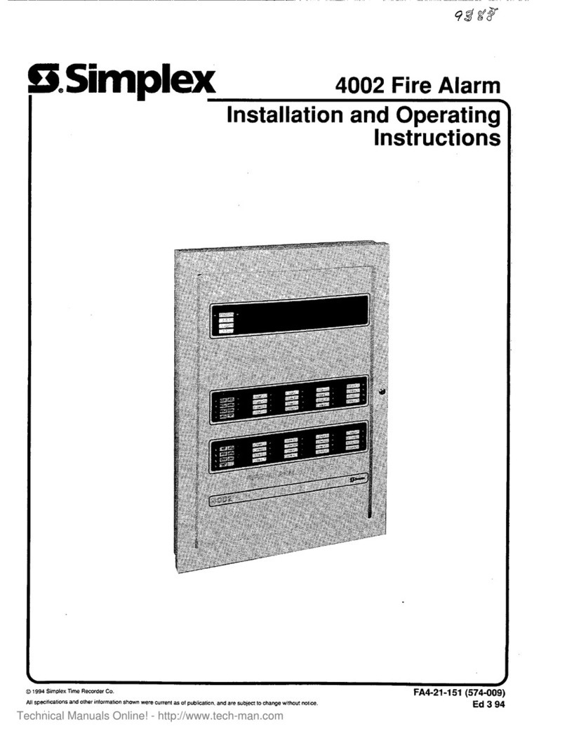 Simplex 4002 User manual