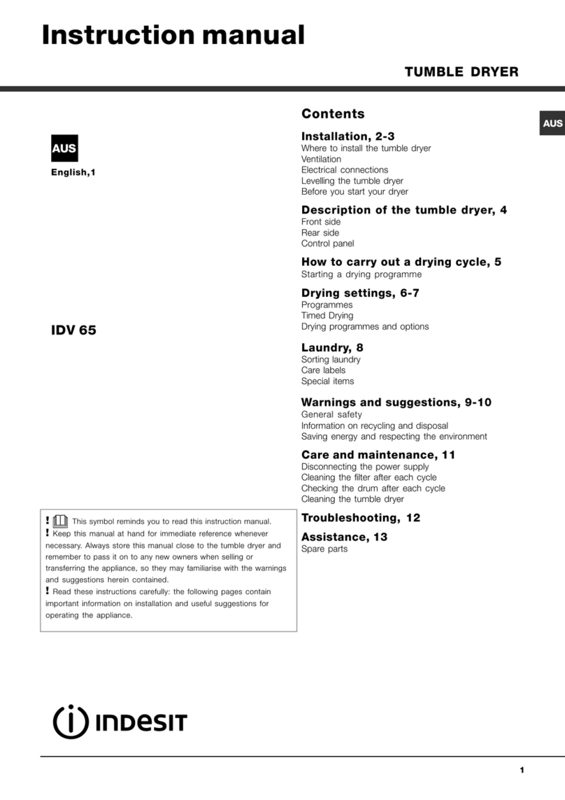 Indesit IDV 65 User manual