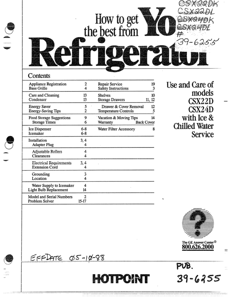 Hotpoint CSX22DK User manual