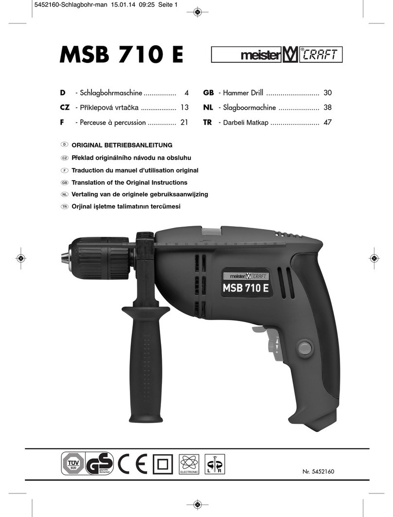 Meister MSB 710 E User manual