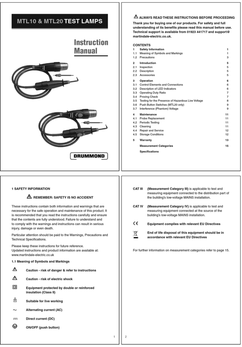 Drummond MTL10 User manual