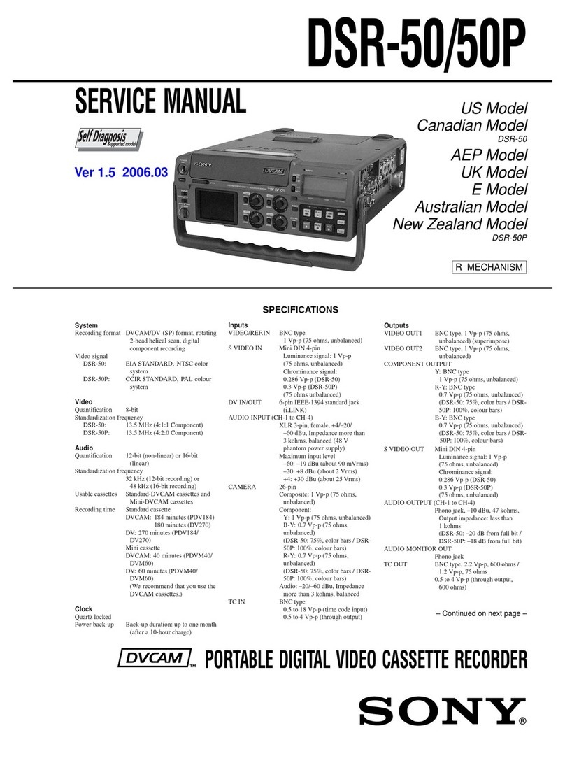 Sony DVCAM DSR-50P User manual