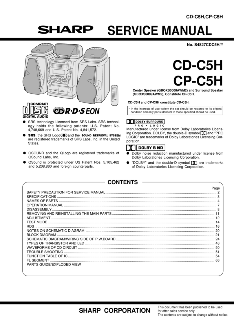 Sharp CD-C5H User manual