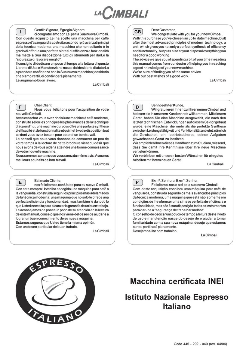Cimbali M32 Classic manual