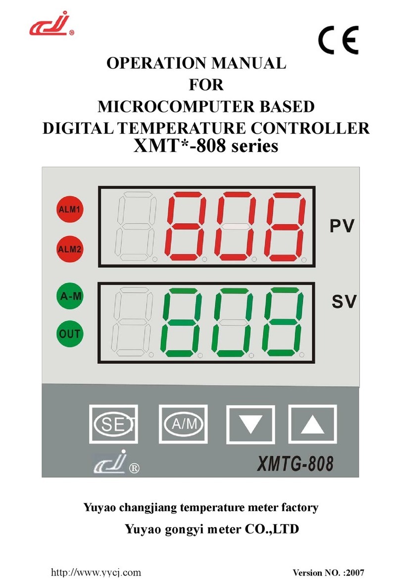 Yuyao gongyi XMT-808 series Operation manual