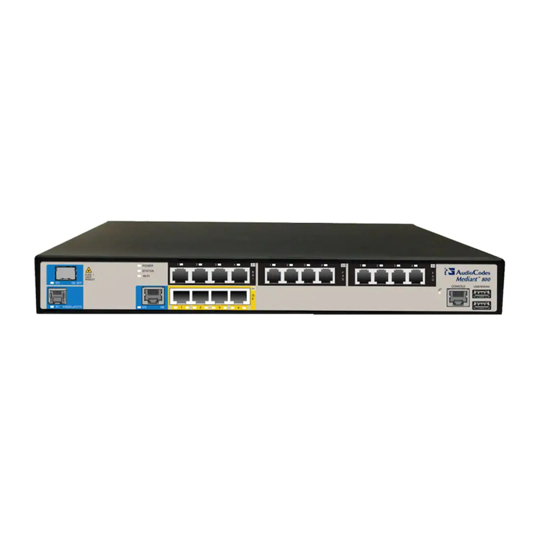 AudioCodes Mediant 800B User manual