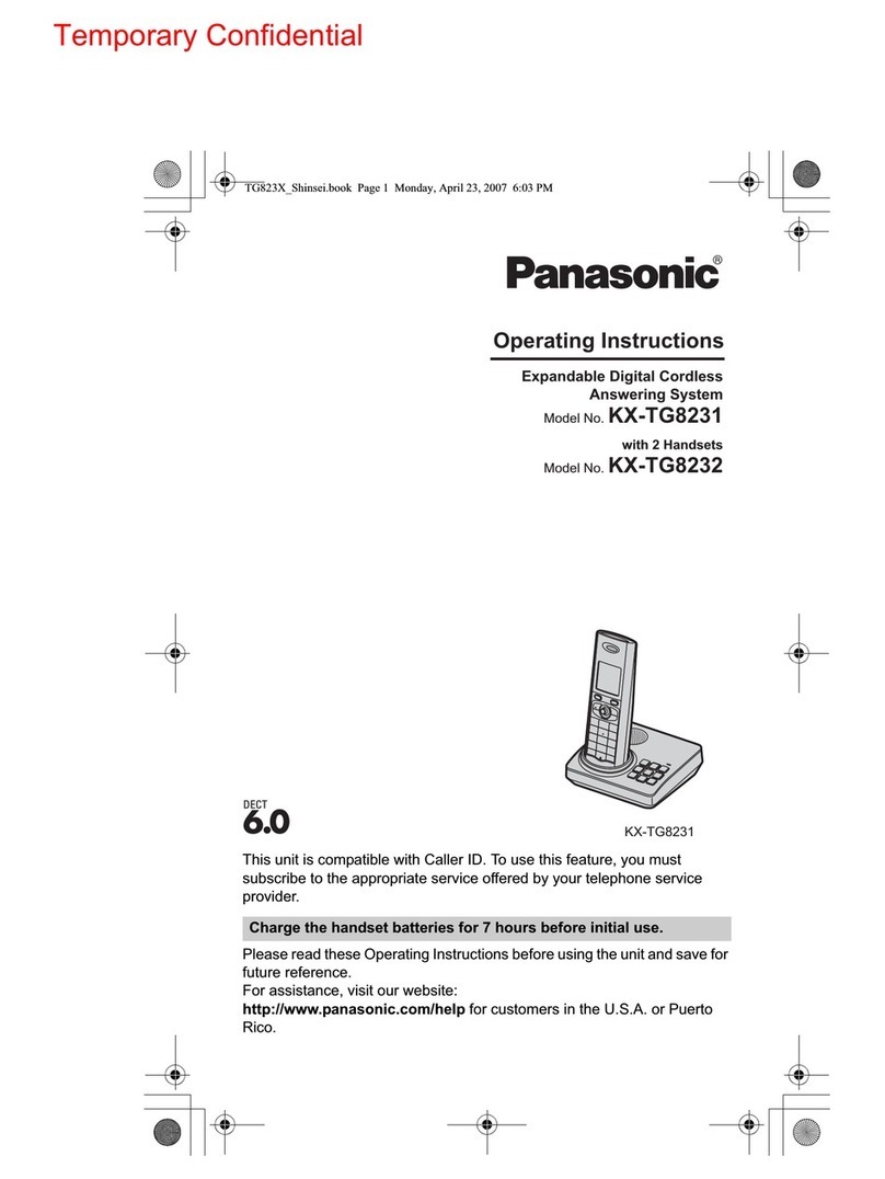 Panasonic KX-TG8231 User manual