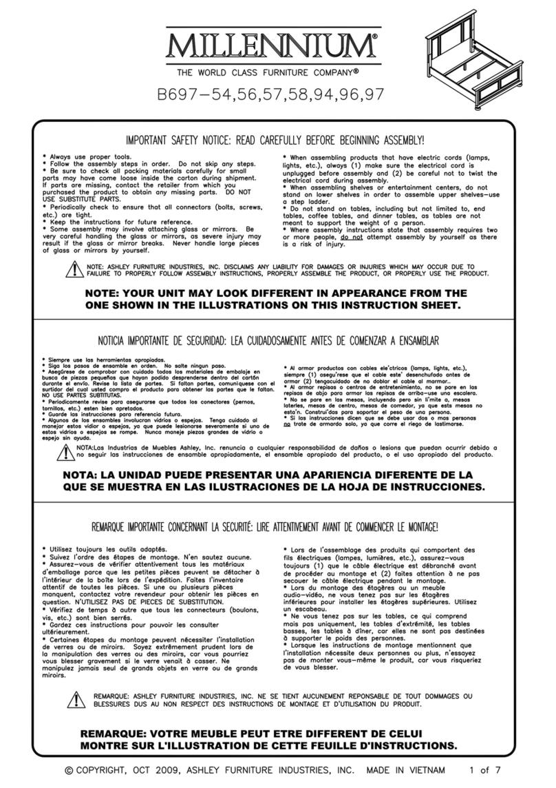 Millenium B697-54 User manual
