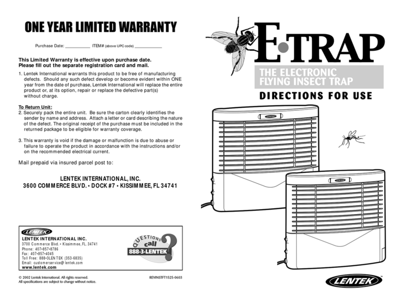 Lentek e-trap Manual Lentek e-trap Manual