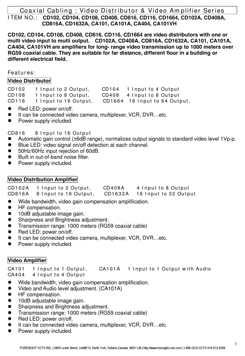 FORESIGHT CD102 User manual