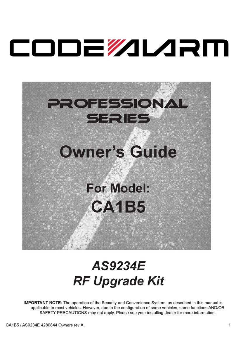 Code Alarm CA1B5 User manual