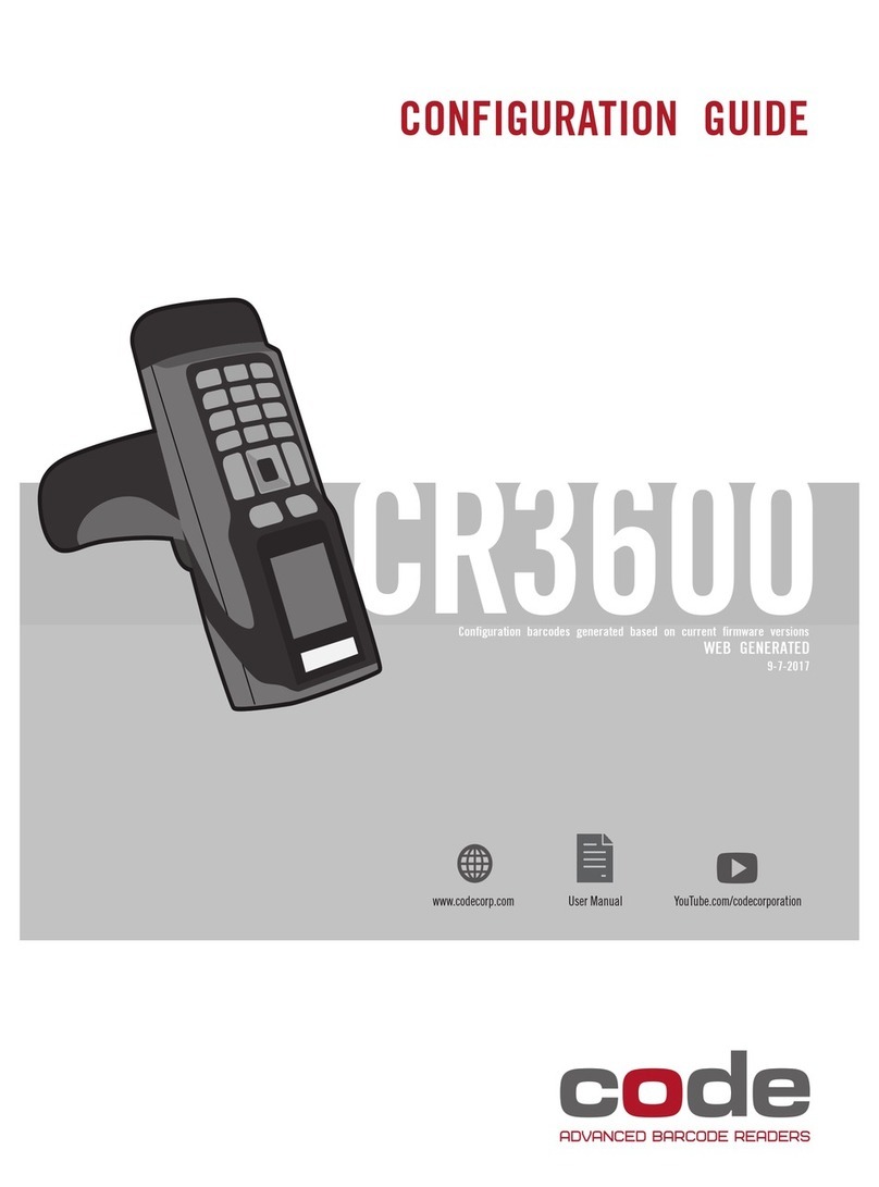 Code CR3600 User manual