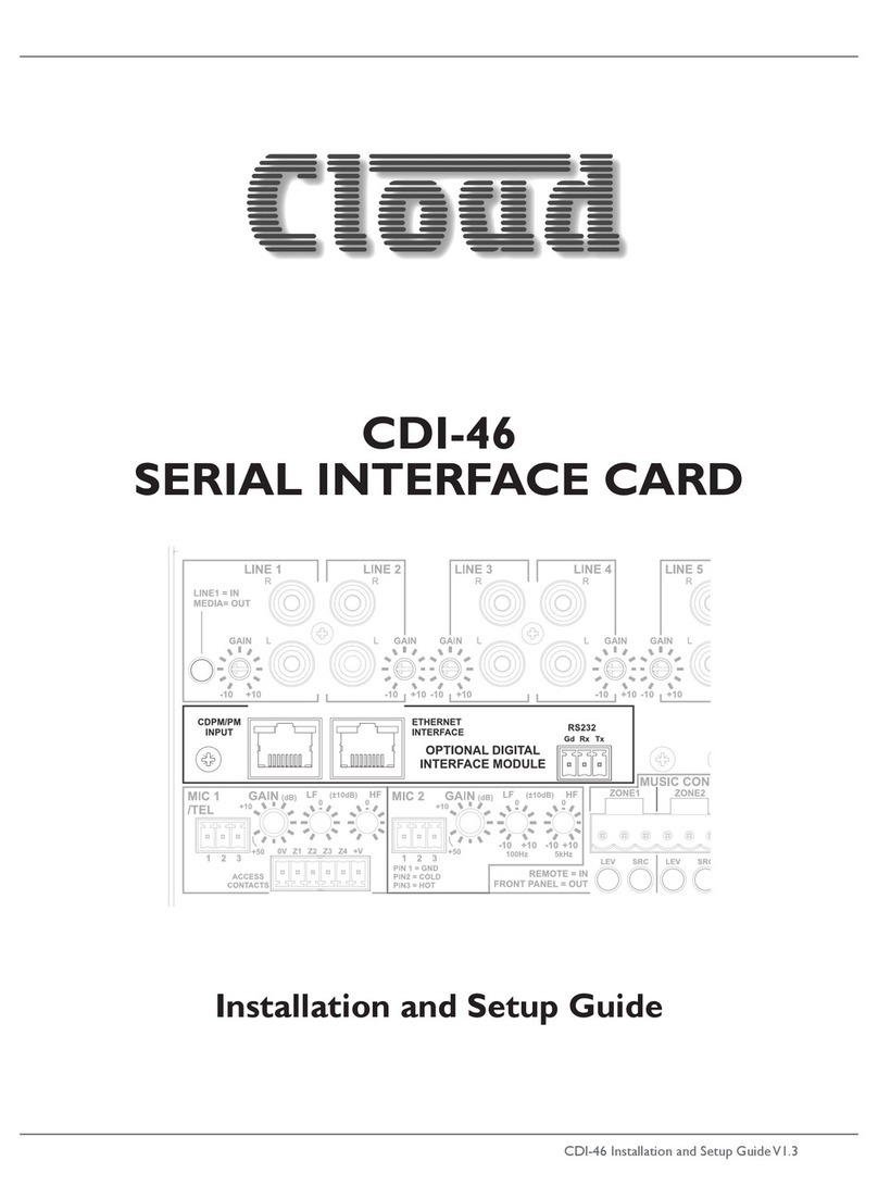Cloud CDI-46 Assembly instructions