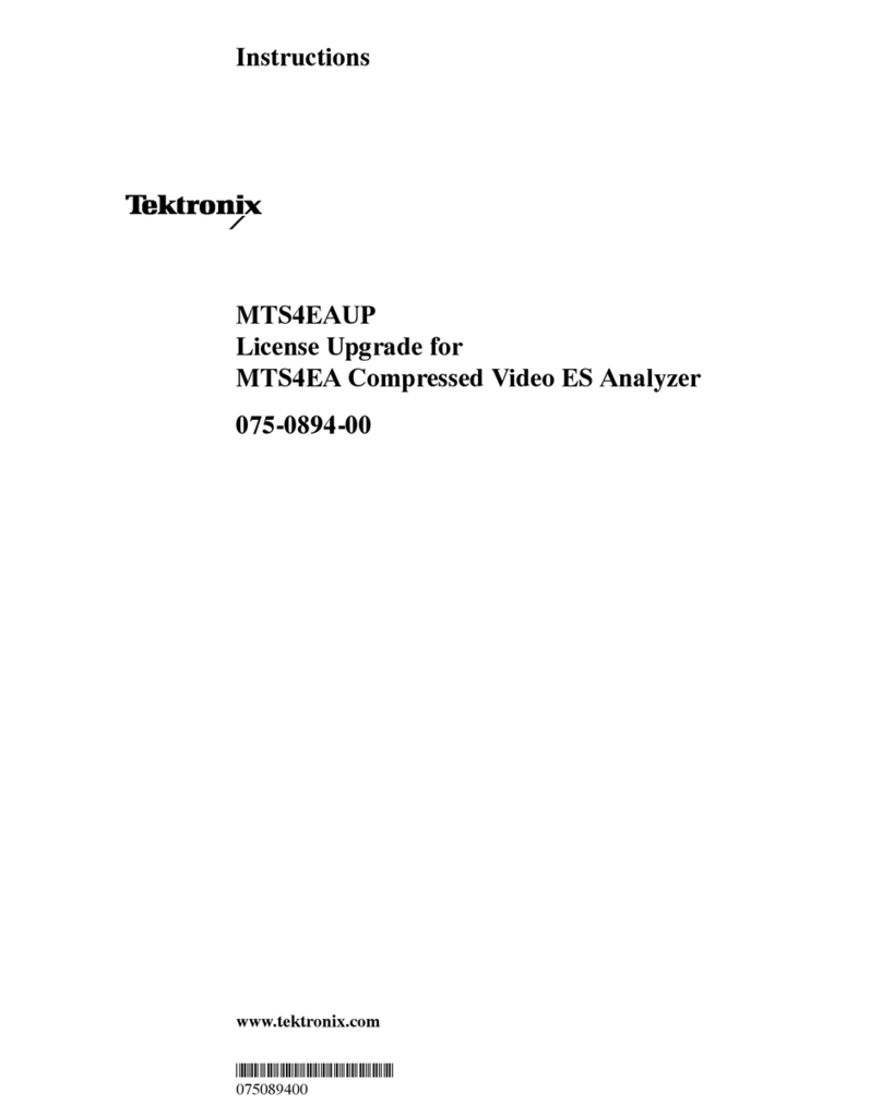 Tektronix MTS4EA User manual