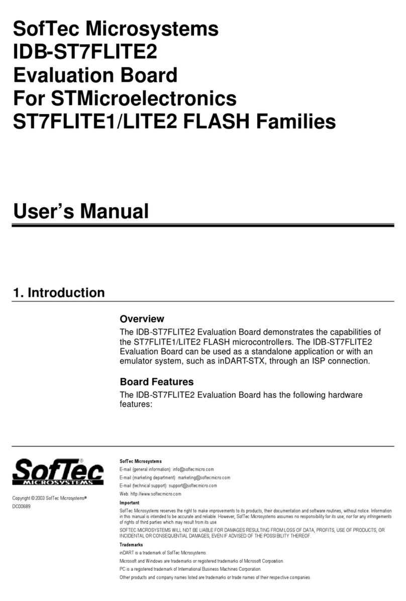 SofTec Microsystems IDB-ST7FLITE2 User manual SofTec Microsystems IDB-ST7FLITE2 User manual