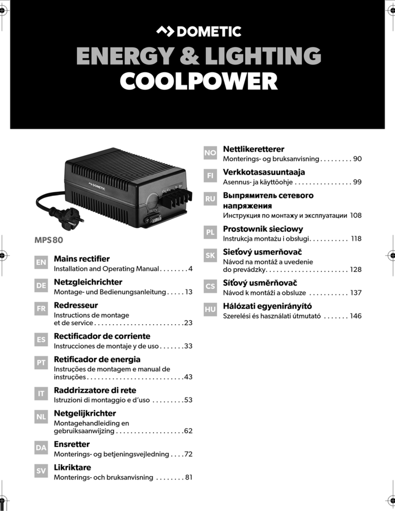 Dometic COOLPOWER MPS80 User manual