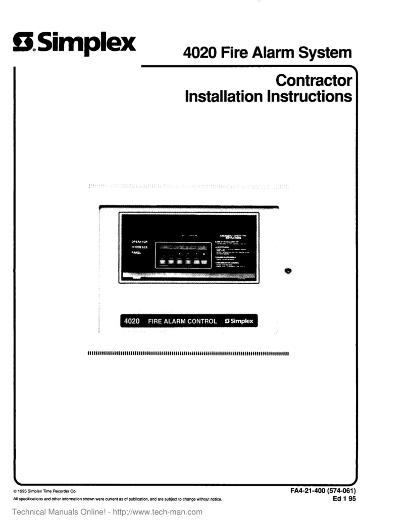 Simplex SafeLINC 4020 User manual