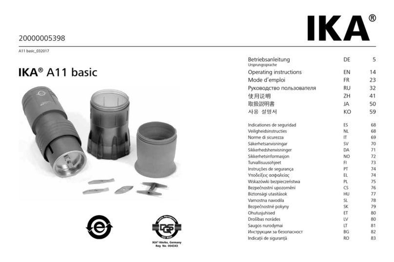 IKA A11 basic User manual