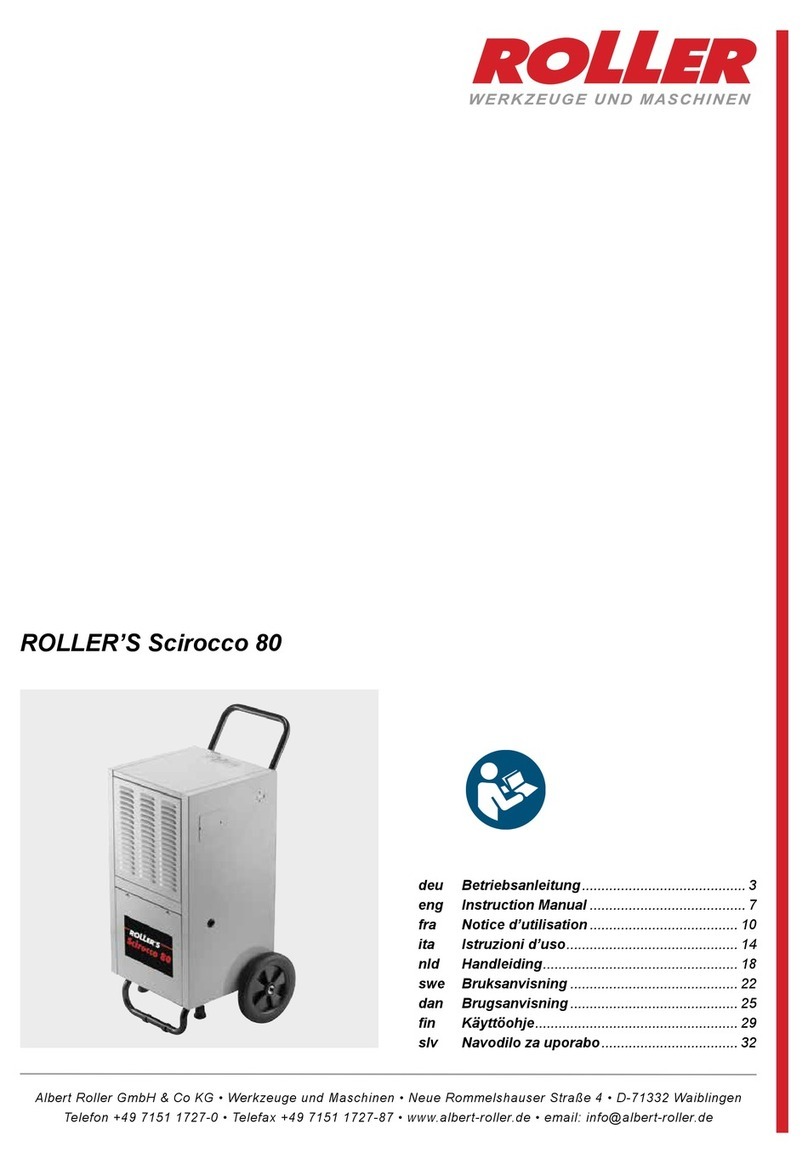 Roller Scirocco 80 User manual