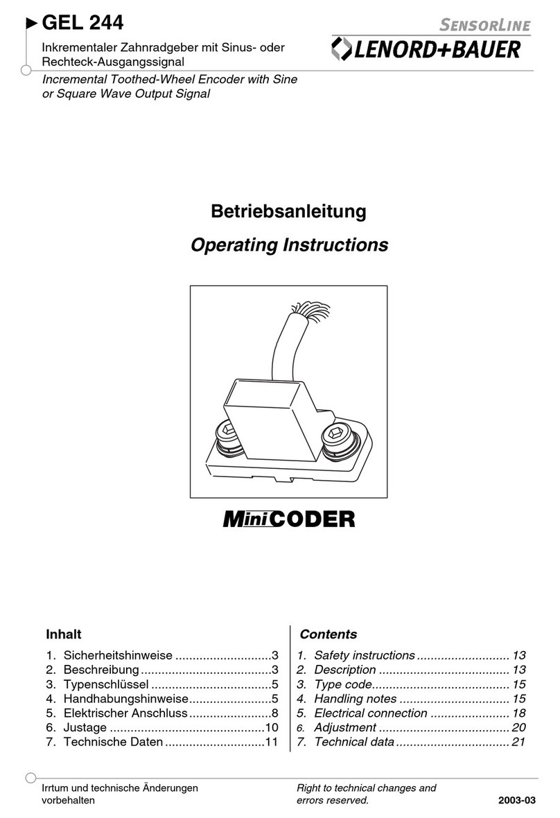 Lenord, Bauer GEL 244 User manual