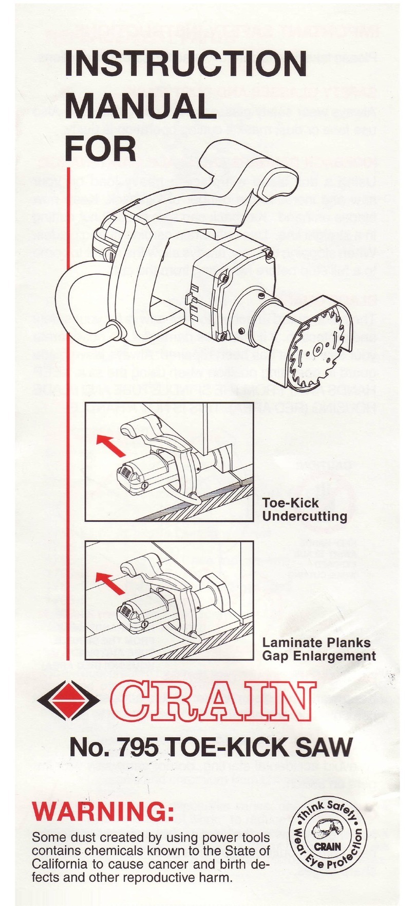 CRAIN 795 User manual