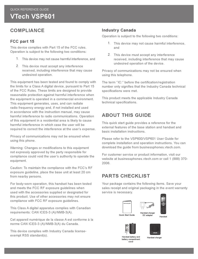 V-tech VSP601 User manual