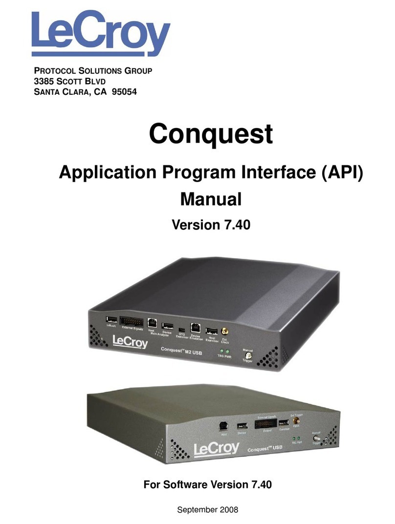 LeCroy Conquest User manual LeCroy Conquest User manual