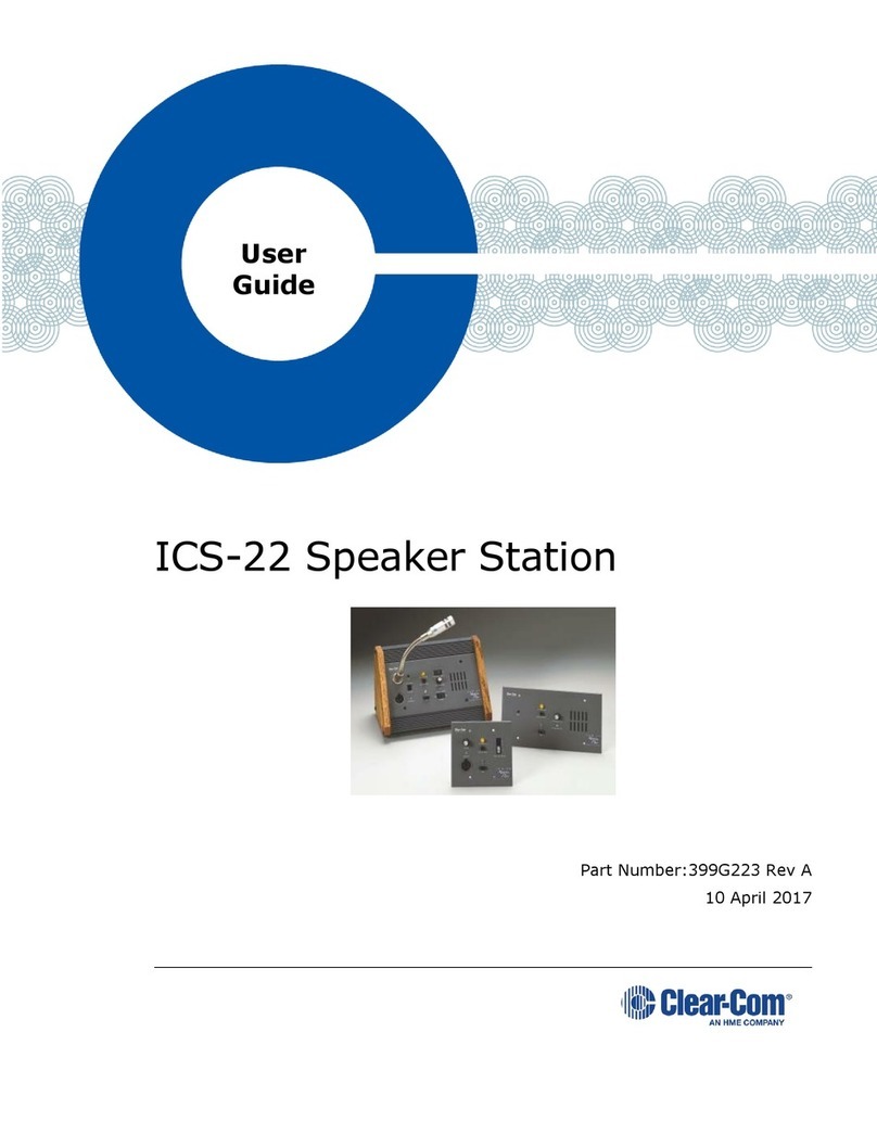 Clear-Com ECLIPSE ICS-22 User manual Clear-Com ECLIPSE ICS-22 User manual