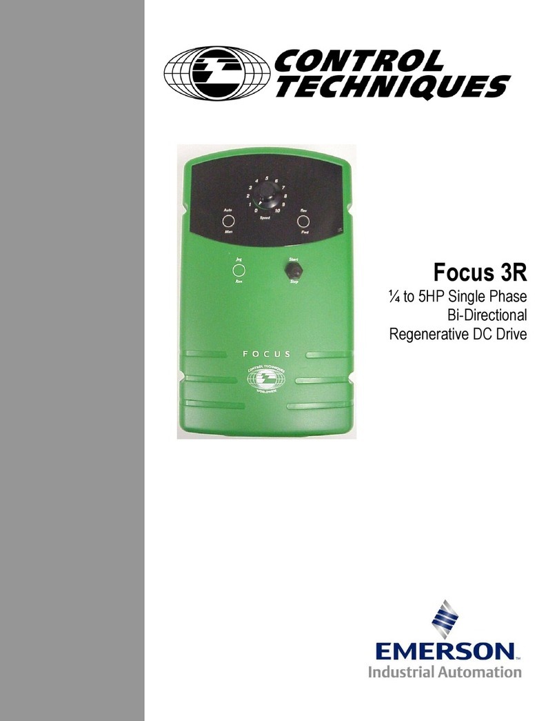 Control Techniques Focus 3R User manual