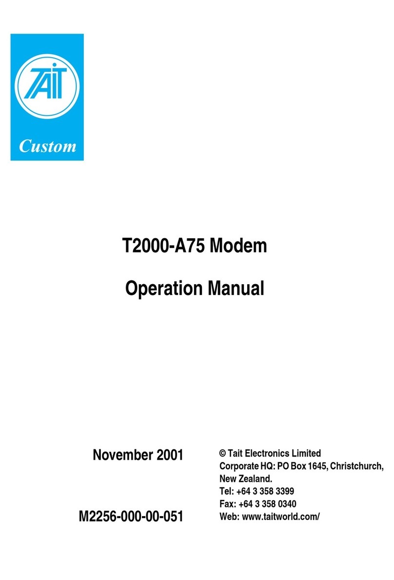Tait T2000-A75 User manual