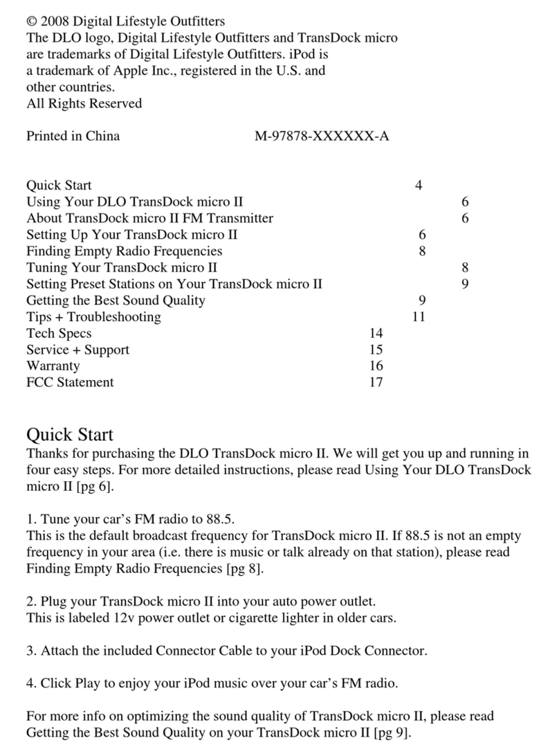 DLO TransDock micro II User manual