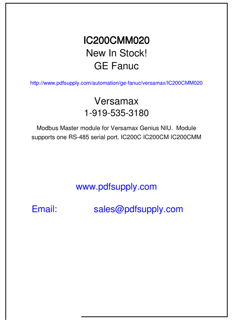 GE VersaMax User manual