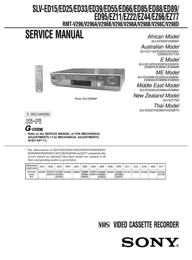 Sony SLV-ED15 User manual