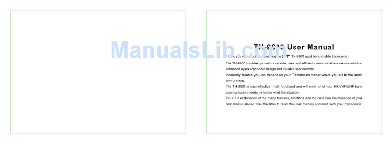 TYT TH-9800 User manual