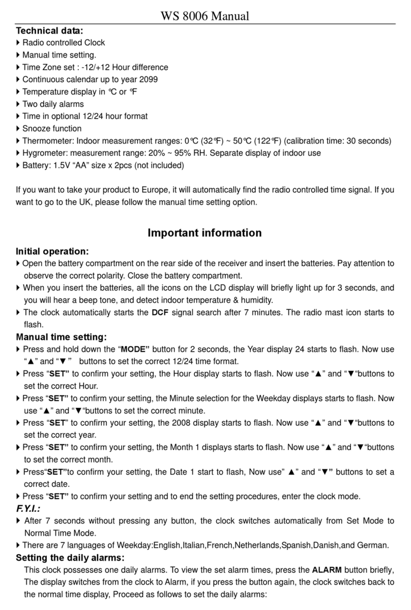 Technoline WS 8006 User manual