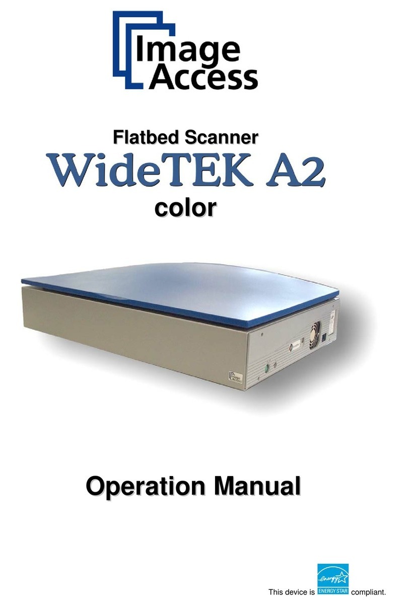 Image Access WideTEK A2 Operation manual