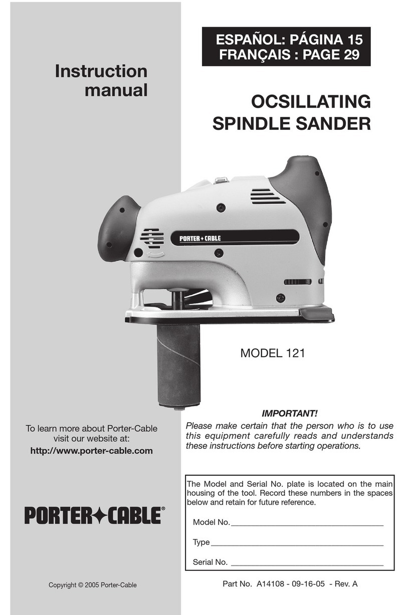 Porter-Cable 121 User manual