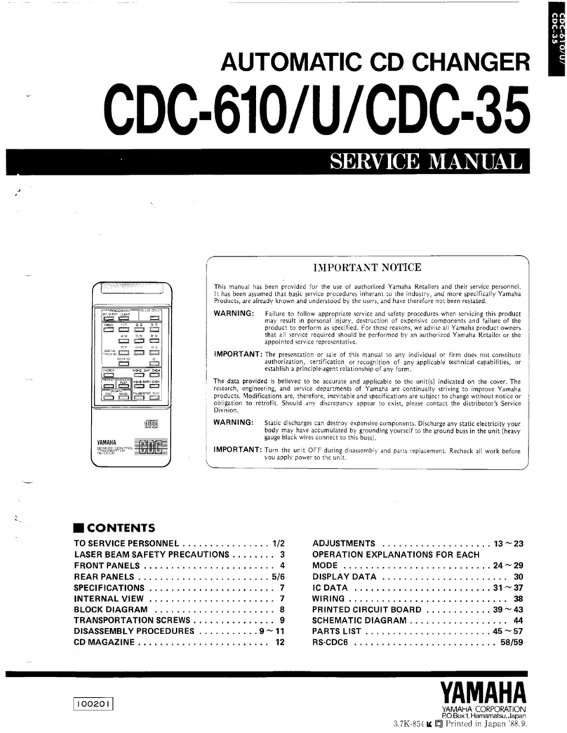 Yamaha CDC-610 User manual