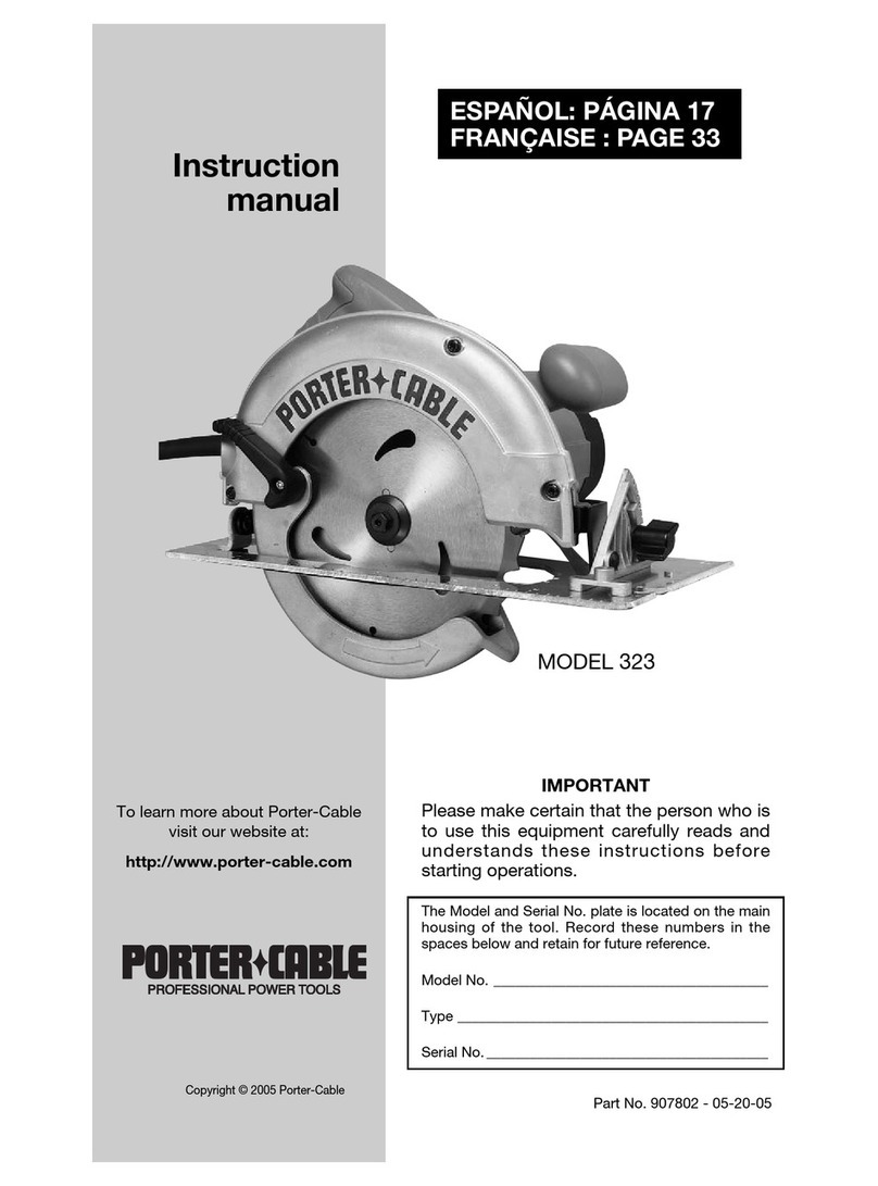 Porter-Cable 323 User manual
