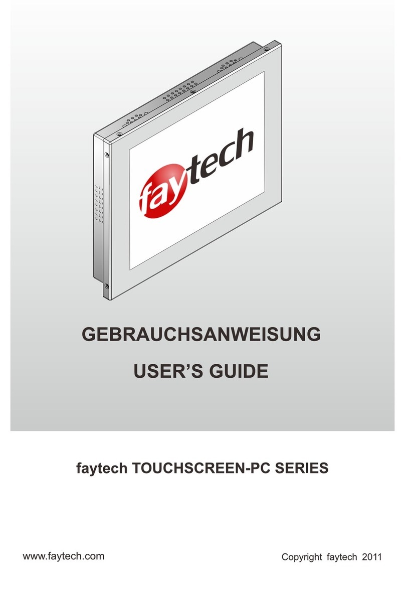 Faytech TOUCHSCREEN-PC SERIES User manual Faytech TOUCHSCREEN-PC SERIES User manual