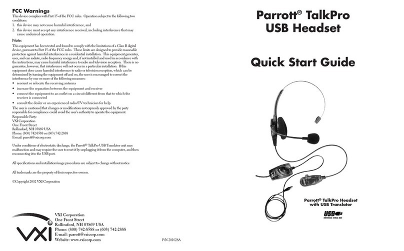 Parrott TalkPro User manual