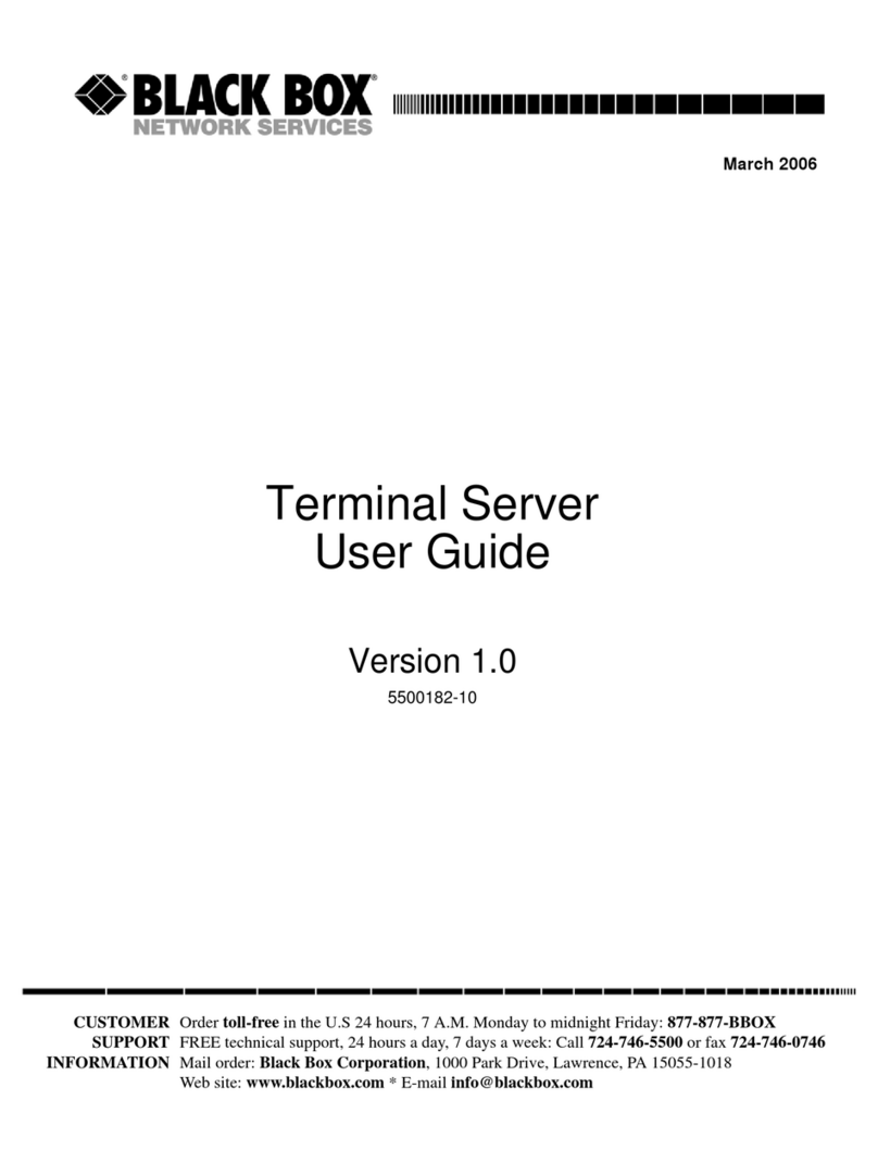 Black Box Terminal Server User manual