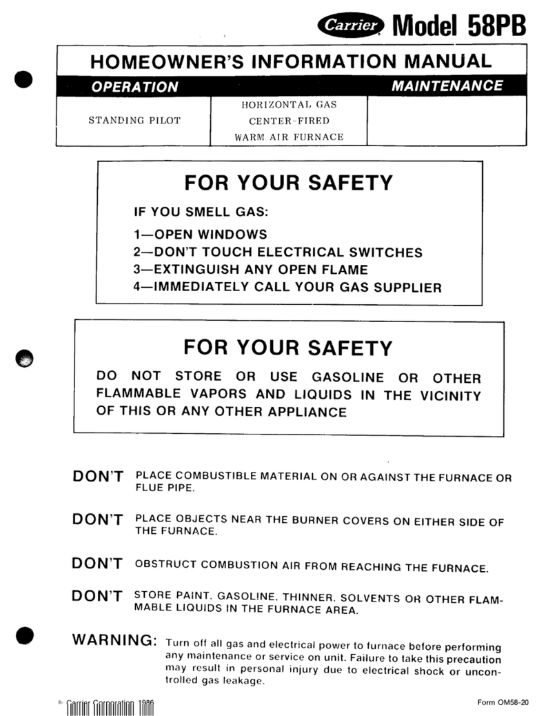 Carrier 58PB Owner's manual