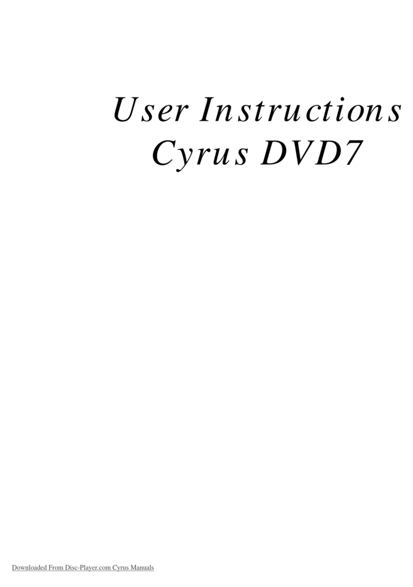 Cyrus DVD7 User manual
